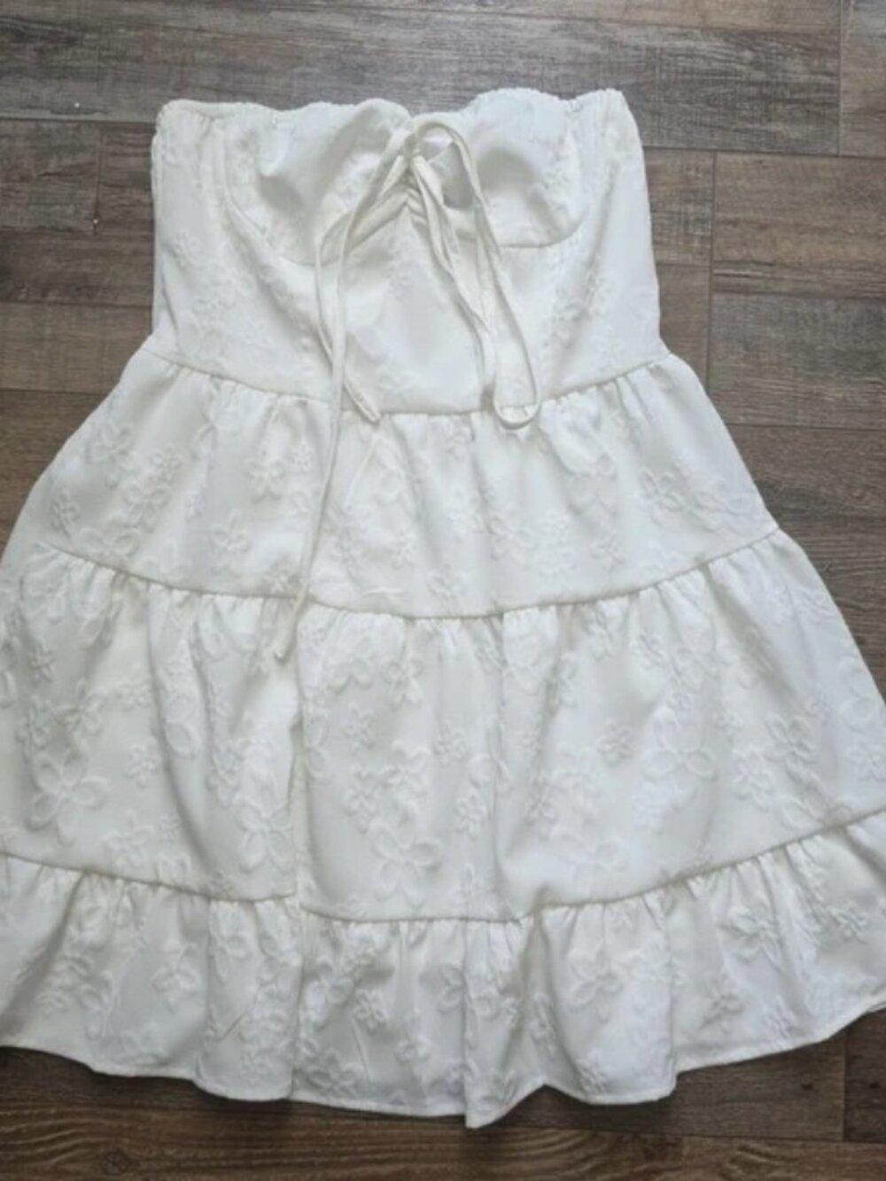 Tube top Cider XS summer white mini dress coquette New